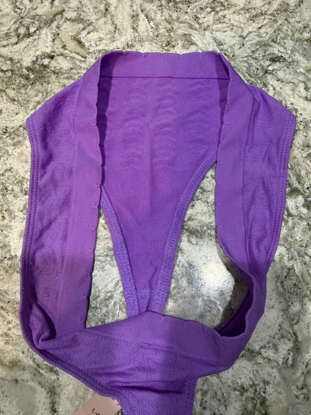Victoria's Secret Violet Ribbed Thong - Picture 4 of 4